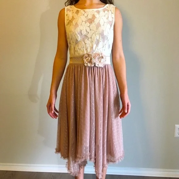 NWT Anthropologie Floral Lace Dress Tulle … - Picture 2 of 7